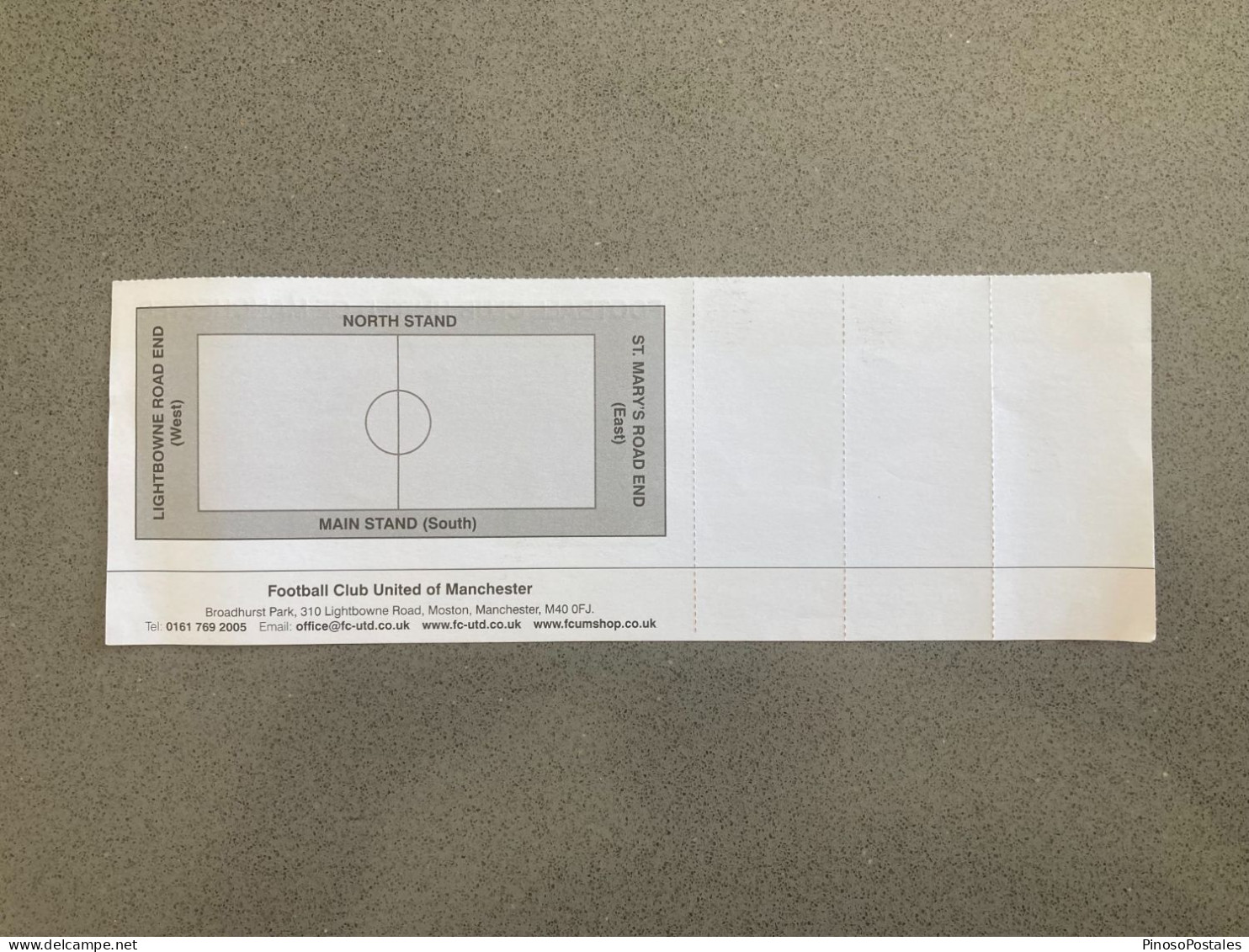 FC United Of Manchester V Kiddermister Harriers 2016-17 Match Ticket - Tickets D'entrée