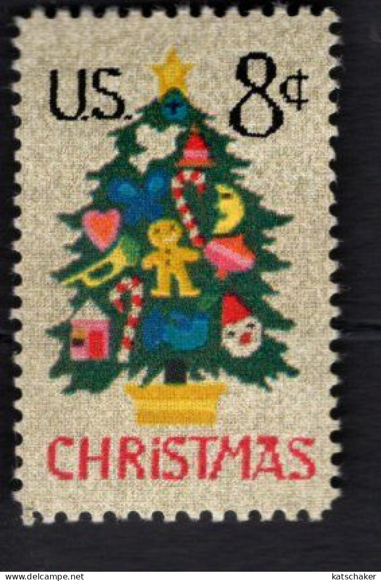 204521809 1973 SCOTT 1508  (XX)  POSTFRIS MINT NEVER HINGED  - CHRISTMAS TREE IN NEEDLEPOINT - TOYS - Ongebruikt