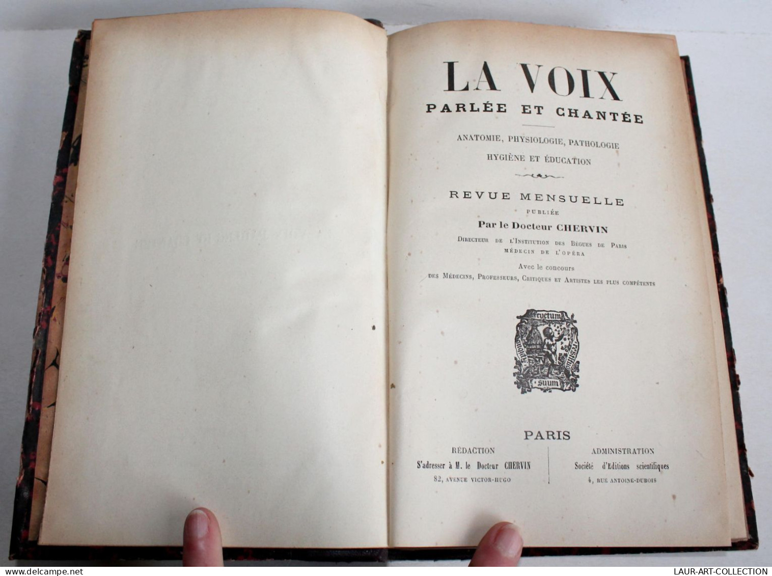 LA VOIX, PARLEE & CHANTEE ANATOMIE PHYSIOLOGIE PATHOLOGIE HYGIENE EDUCATION 1894 / ANCIEN LIVRE XXe SIECLE (2603.96) - Health