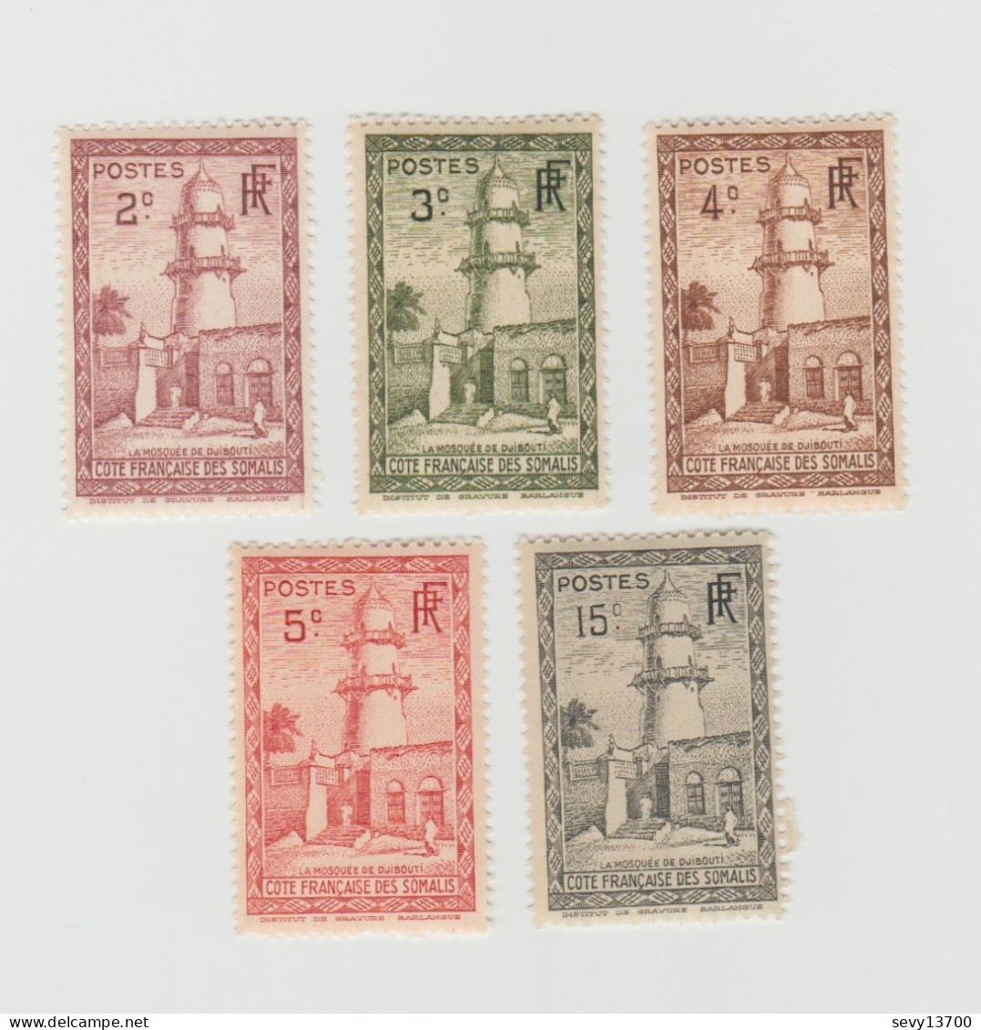 Cote Française Des Somalis - 14timbres   Mosquée De Djibouti 1938 - Paysage 1947 - Timbre Taxe... - Ongebruikt