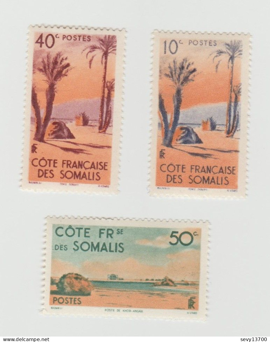 Cote Française Des Somalis - 14timbres   Mosquée De Djibouti 1938 - Paysage 1947 - Timbre Taxe... - Nuevos