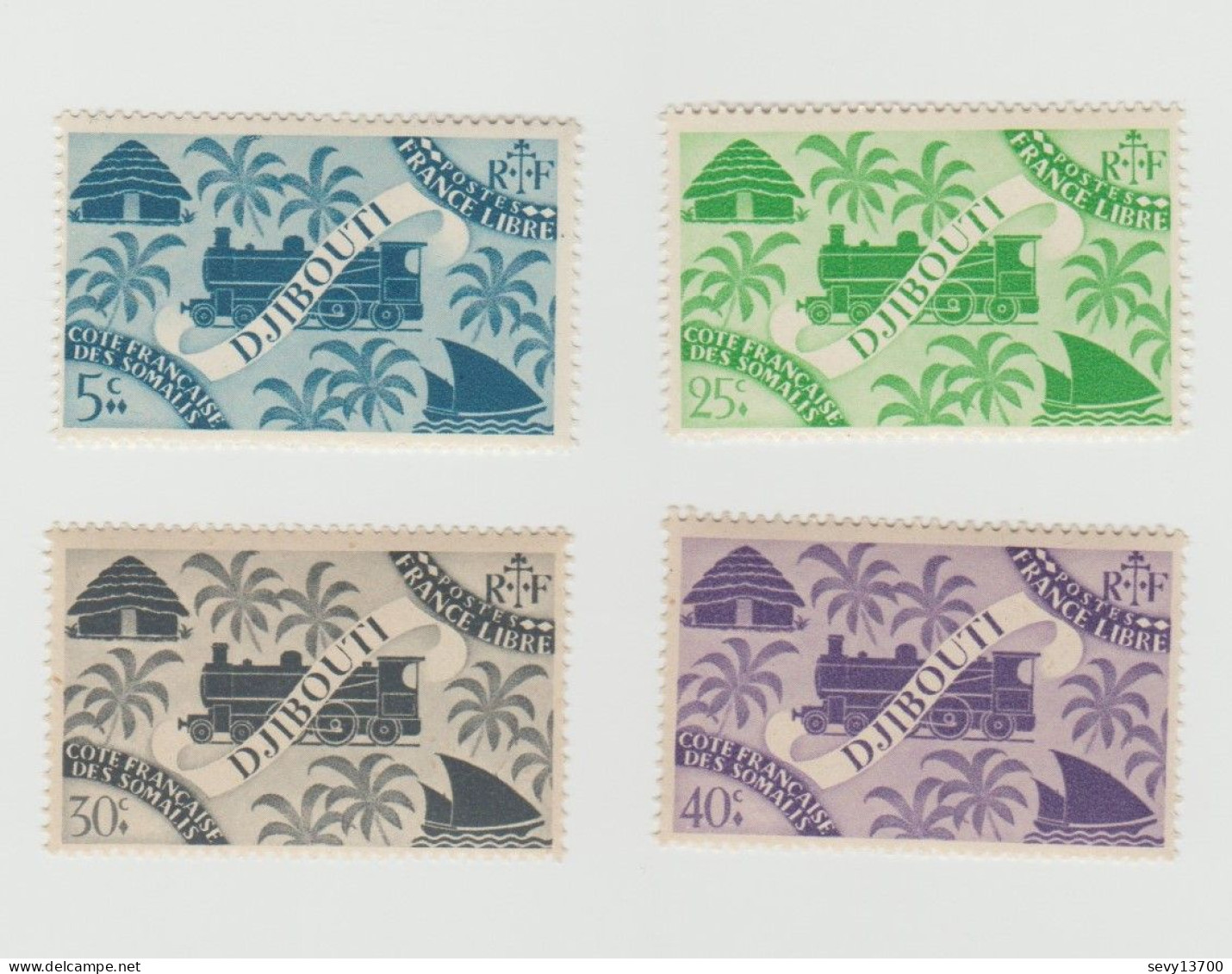 Cote Française Des Somalis - 14timbres   Mosquée De Djibouti 1938 - Paysage 1947 - Timbre Taxe... - Ungebraucht