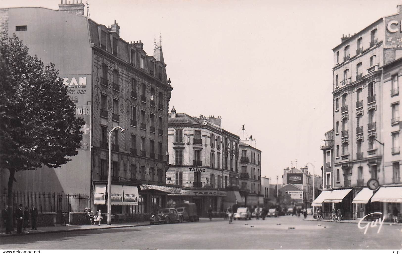 Asnieres Sur Seine - Place Vdes Bourguignons Et Avenue D'Argenteuil   -   CPSM°J - Asnieres Sur Seine