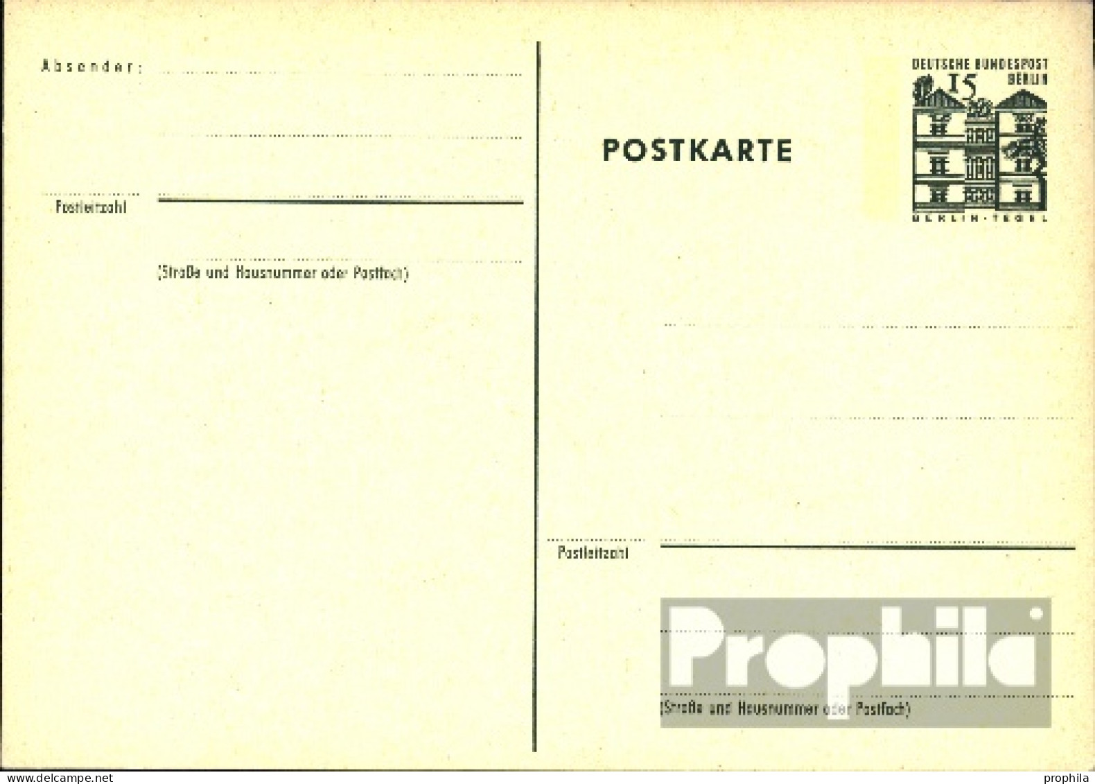 Berlin (West) P64 Amtliche Postkarte Gefälligkeitsgestempelt Gebraucht 1965 Dt. Bauwerke I - Andere & Zonder Classificatie