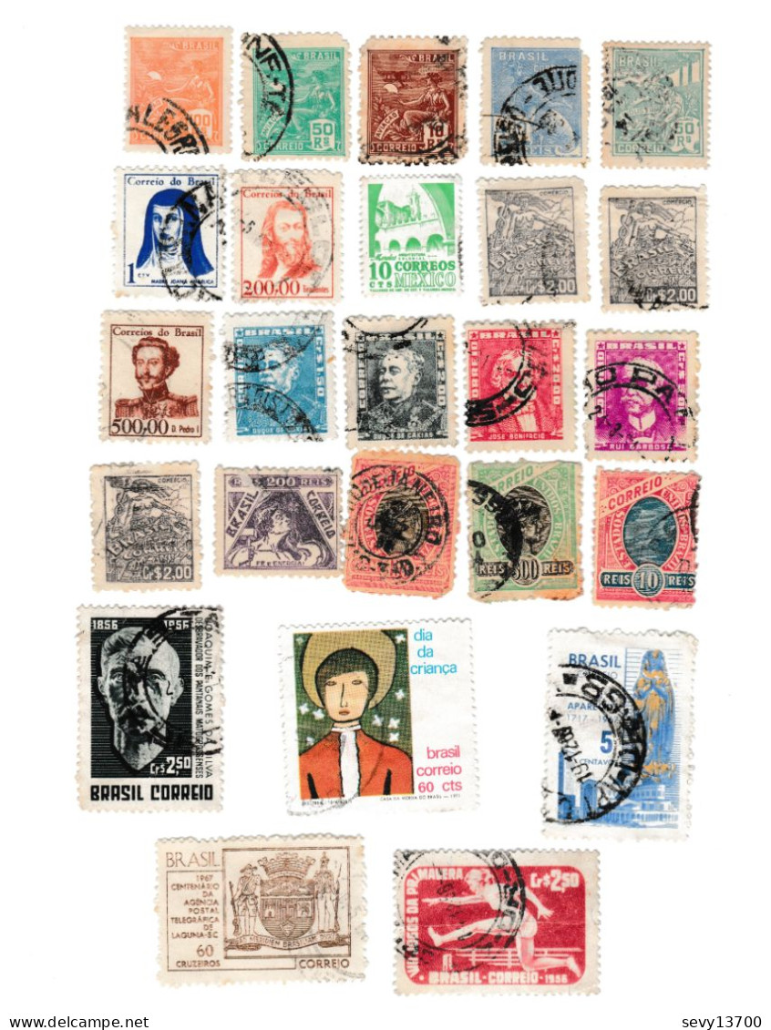 Brésil Lot De 49 Timbres -  Barbosa - Patre Bento - De Caxias - Jose Bonifacio - Peixoto - Joana Angelica - Garibaldi .. - Verzamelingen & Reeksen