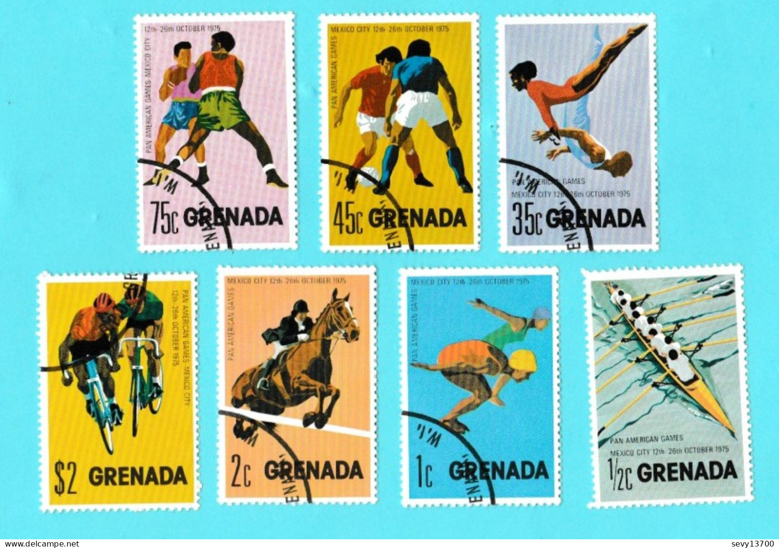 Grenade Lot 13 Timbres Jeux Panamericain Mexico 1975 (7) Et Timbres Neuf Les Scouts Et Les Guides (6) - Grenada (1974-...)