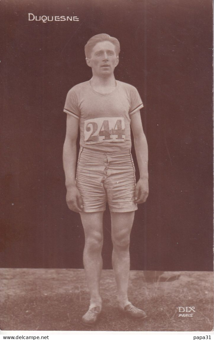 ATLHETISME - Athlètes  Francais  "DUQUESNE " Cros Country  - Carte Photo - Atletiek