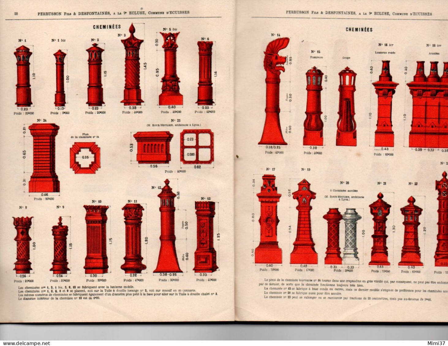 EXEPTIONNEL CATALOGUE DE PRODUITS DES TUILERIES DU CENTRE PERRUSON $ DESFONTAINES ECUISSES ST LEGEGER/DHEUNE § SANCOINS - 1900 – 1949