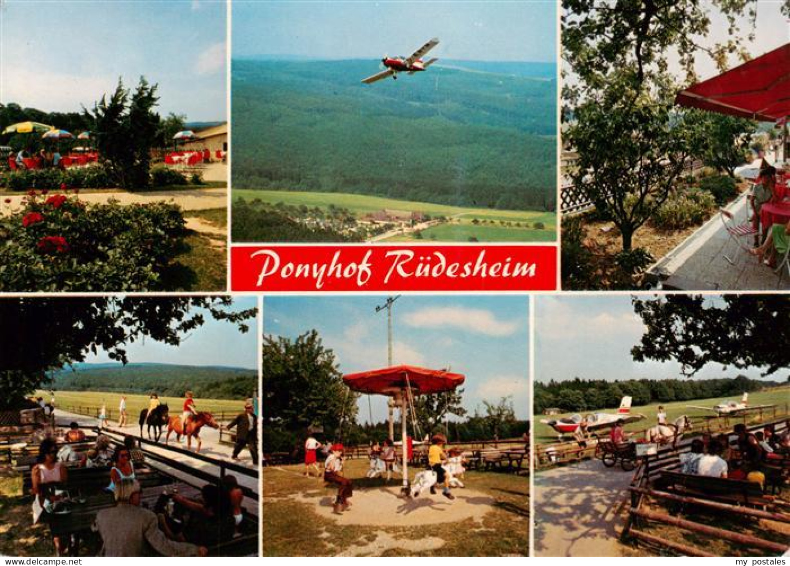 73936541 Ruedesheim_am_Rhein Ponyhof Landgut Ebental Panorama Terrasse Flugplatz - Ruedesheim A. Rh.