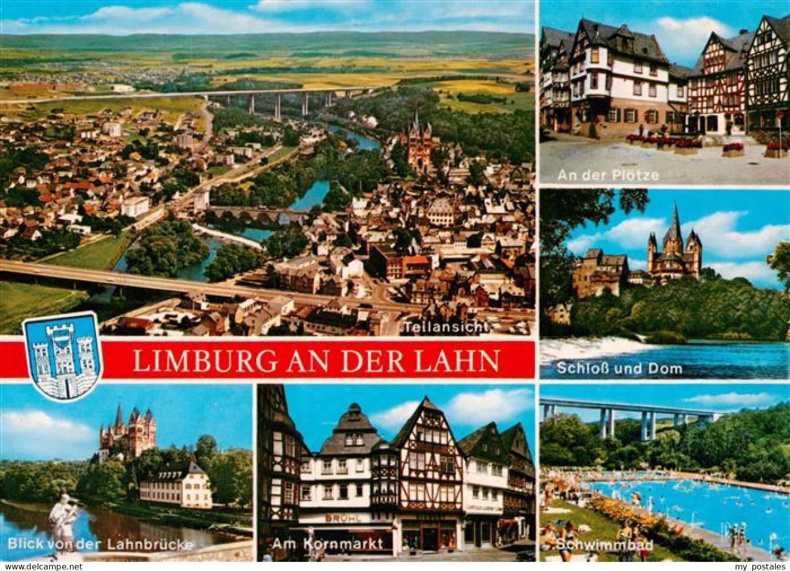 73936521 Limburg__Lahn Fliegeraufnahme An Der Ploetze Schloss Und Dom Lahnpartie - Limburg