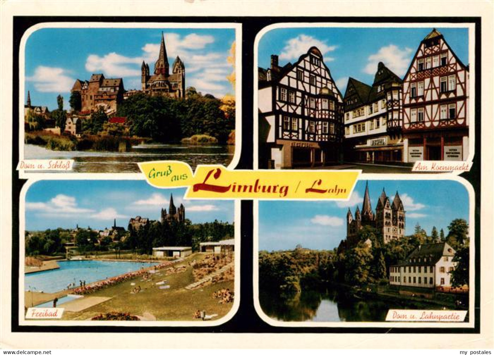 73936515 Limburg__Lahn Dom Und Schloss Am Kornmarkt Freibad Dom Und Lahnpartie - Limburg