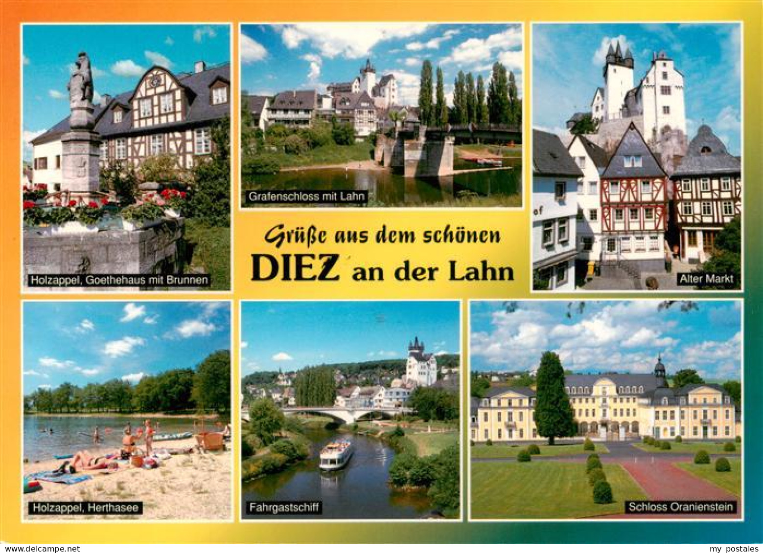 73936507 Diez_Lahn Holzappel Goethehaus Mit Brunnen Gartenschloss Mit Lahn Alter - Diez