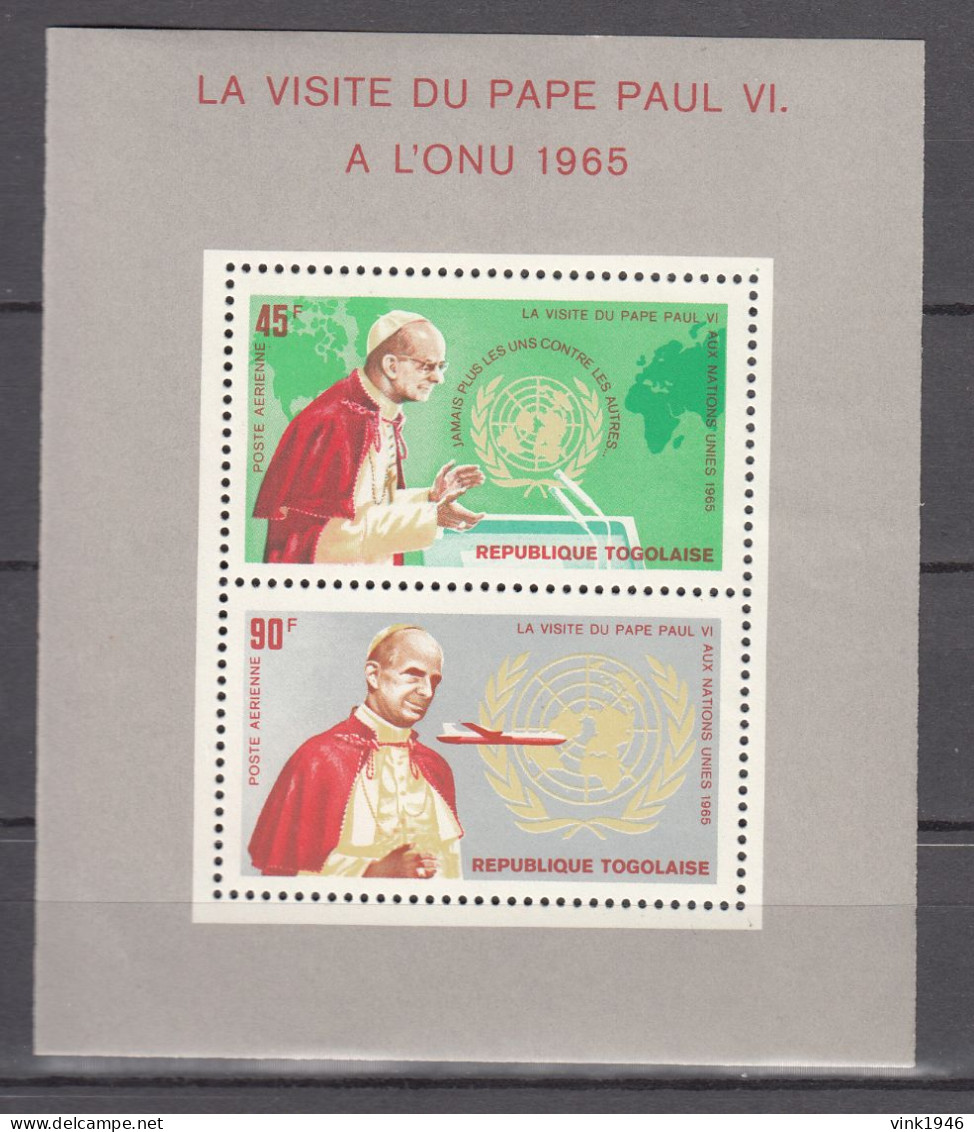 Togo 1965,1v In Block,visite Du Pape Paul VI,MNH/Postfris(L4454) - Autres & Non Classés