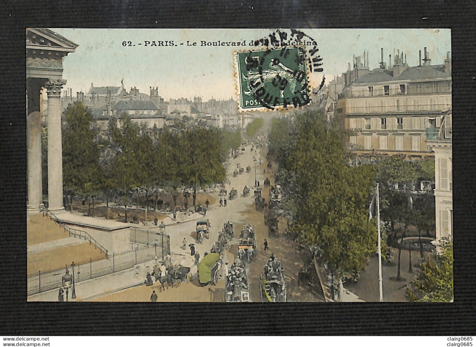 75 - PARIS - 8ème  - Le Boulevard De La Madeleine - 1908 - Distrito: 08