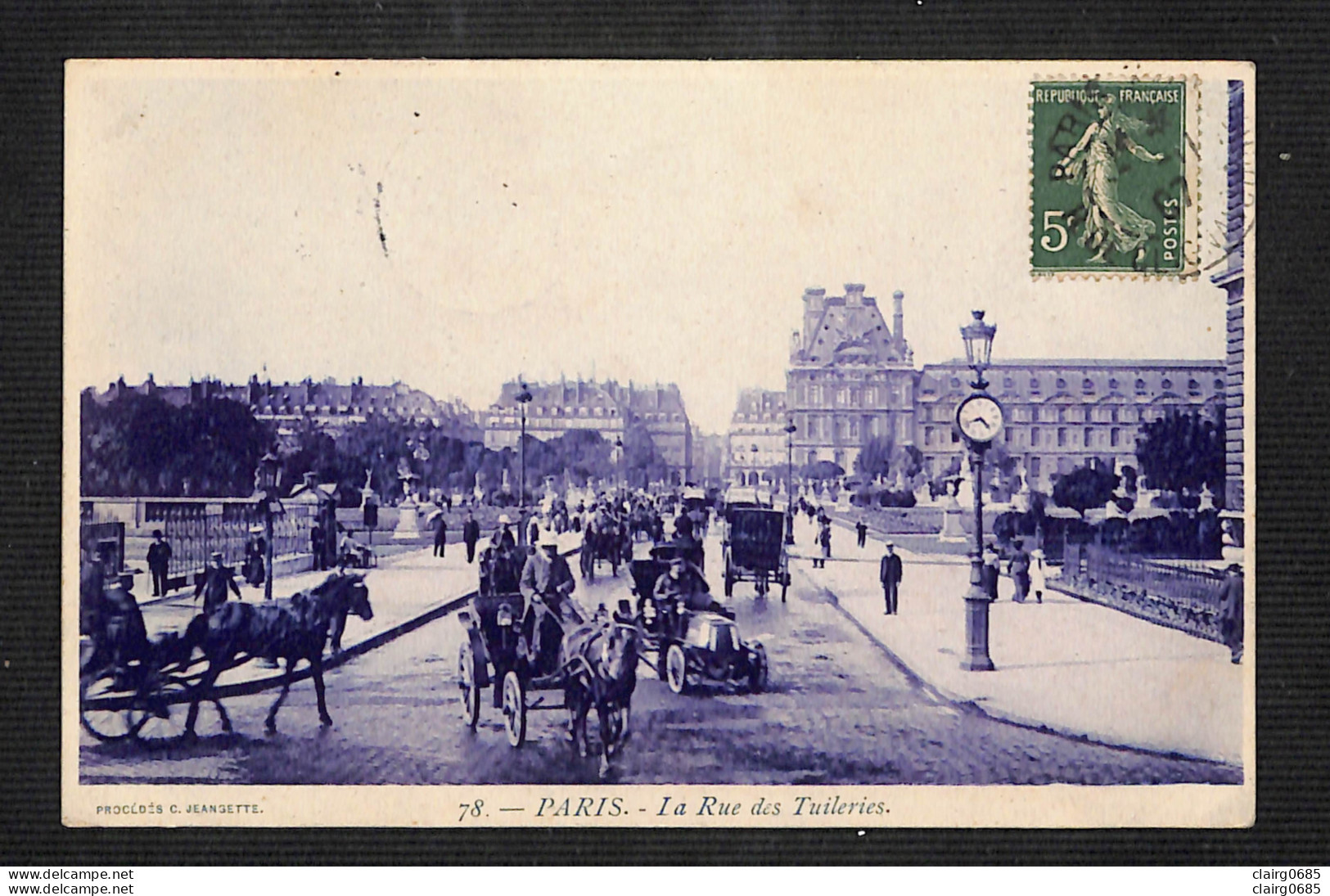 75 - PARIS - 01è - La Rue Des Tuileries - 1907 - (peu Courante Dans Cette Couleur) - Arrondissement: 01