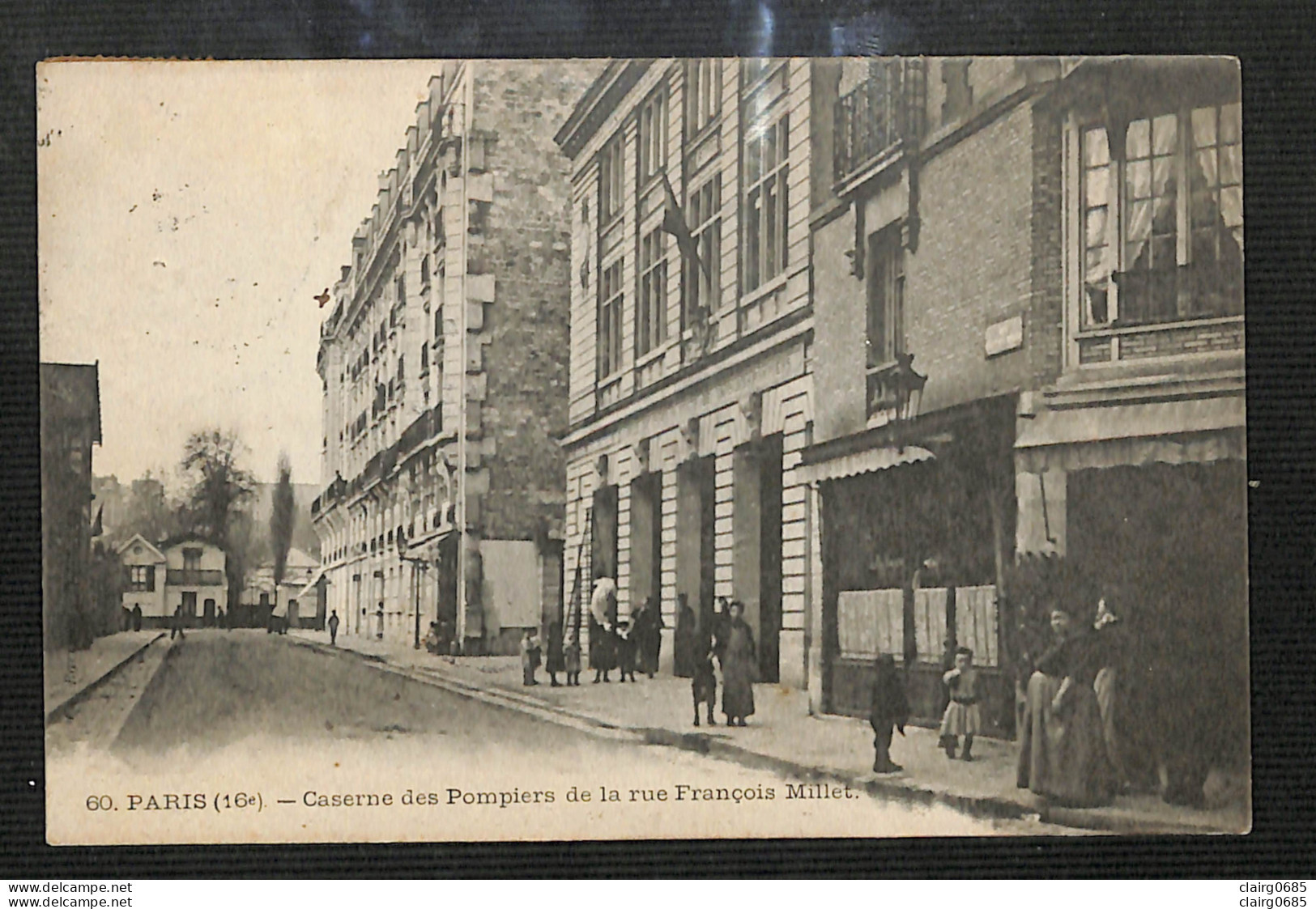 75 - PARIS - 16è - Caserne Des Pompiers De La Rue François Millet - 1906 - Arrondissement: 16