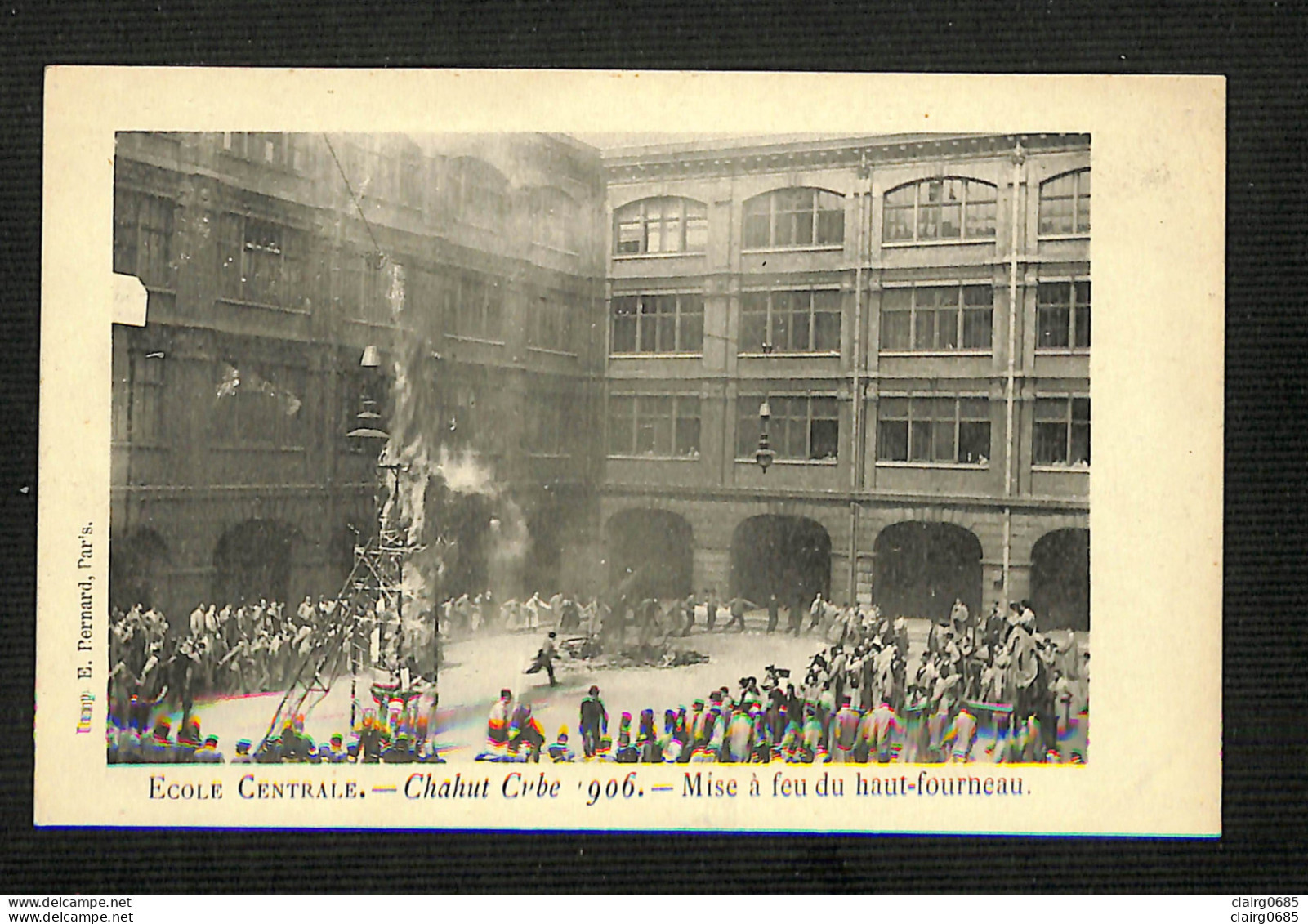 75 - PARIS - 17è - ECOLE CENTRALE - Chahut Cube 1906 - Mise à Feu Du Haut-fourneau - Bildung, Schulen & Universitäten