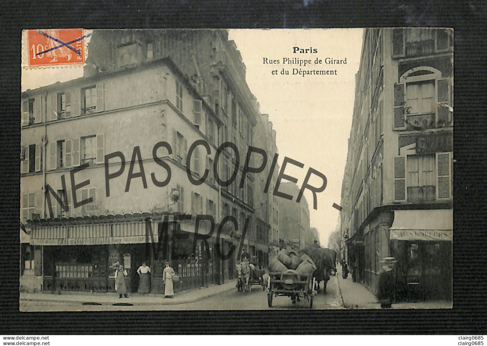 75 - PARIS - 18ème  - Rues Philippe De Girard Et Du Département - 1916 - (rare) - Arrondissement: 18