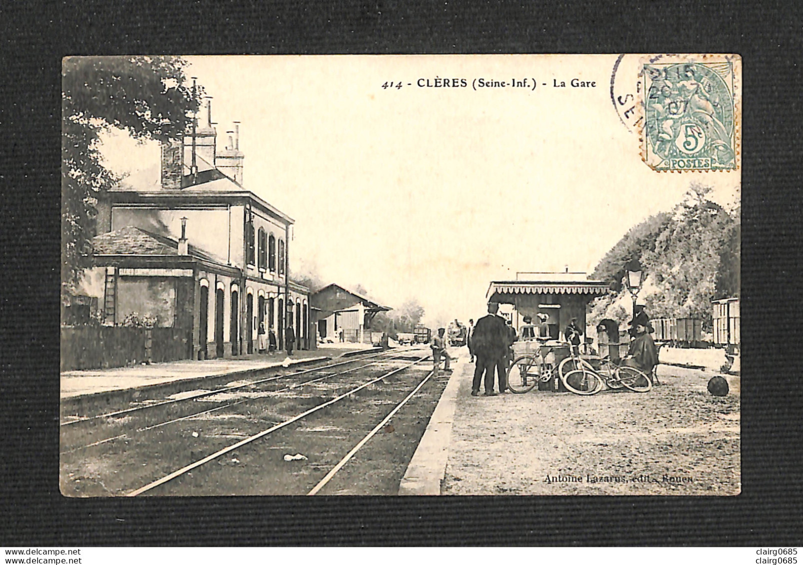 76 - CLÈRES - La Gare - 1907 - Clères