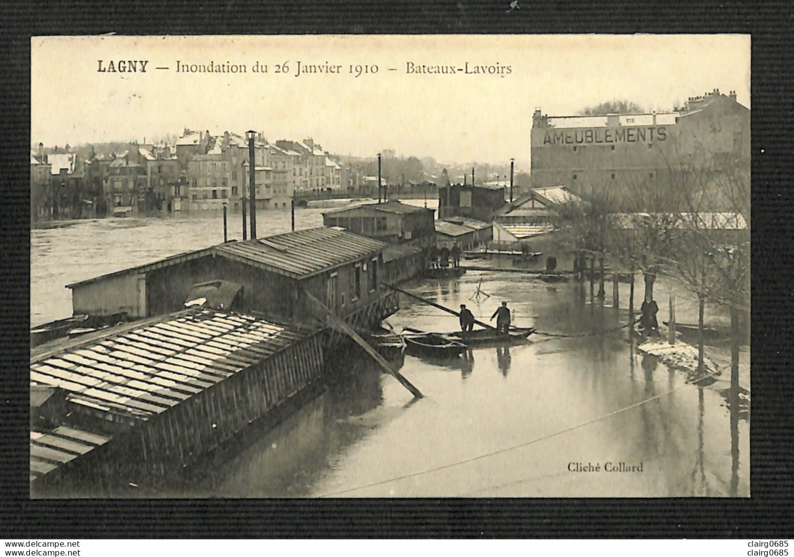 77 - LAGNY - Inondation Du  26 Janvier 1910 - Bateaux-Lavoirs - 1910 - Lagny Sur Marne