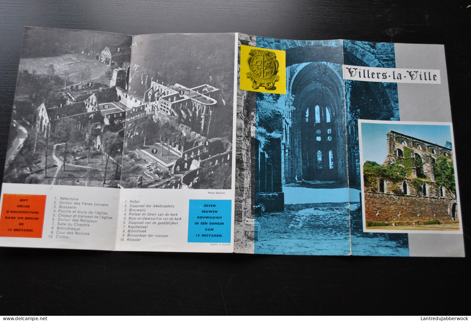 JACOB Aristide L'Abbaye De Villers-La-Ville Guide Officiel Illustré 1961 + Dépliant Publicitaire Régionalisme Brabant - Belgique