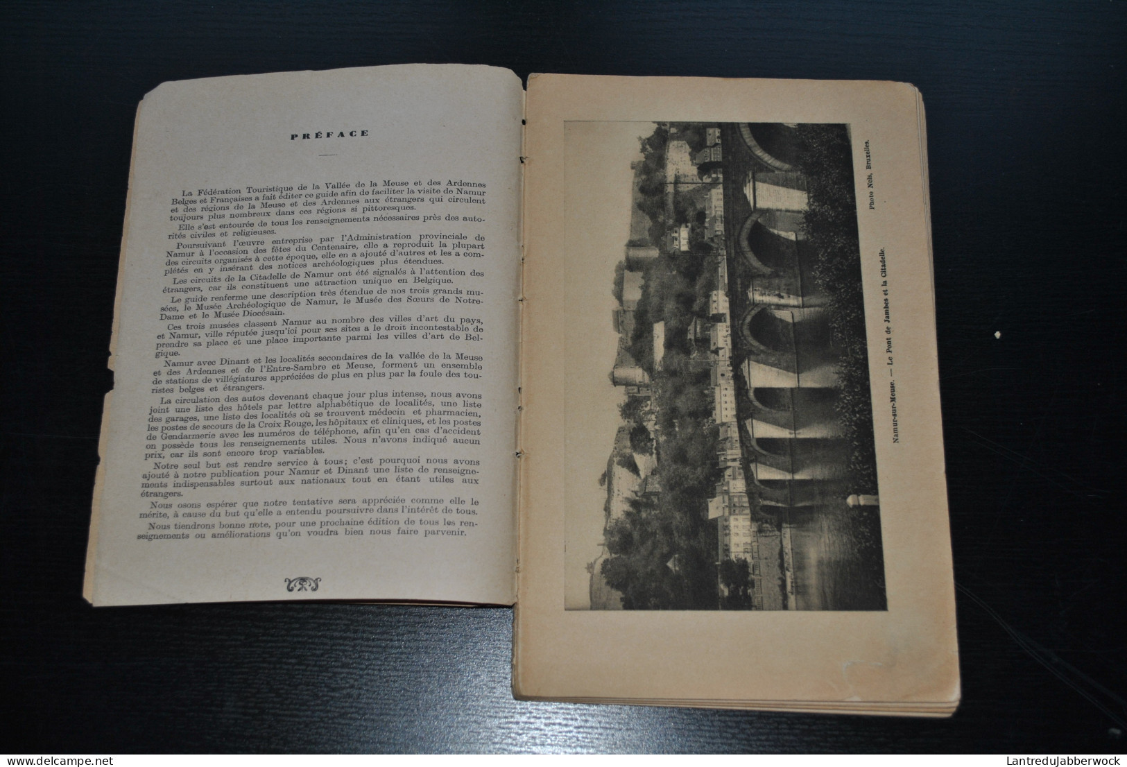 GUIDE NAMUR Sur Meuse Et De La Province 1932 ?? Régionalisme Namurois Monuments Citadelle Hôtels Garages Localités - Belgique