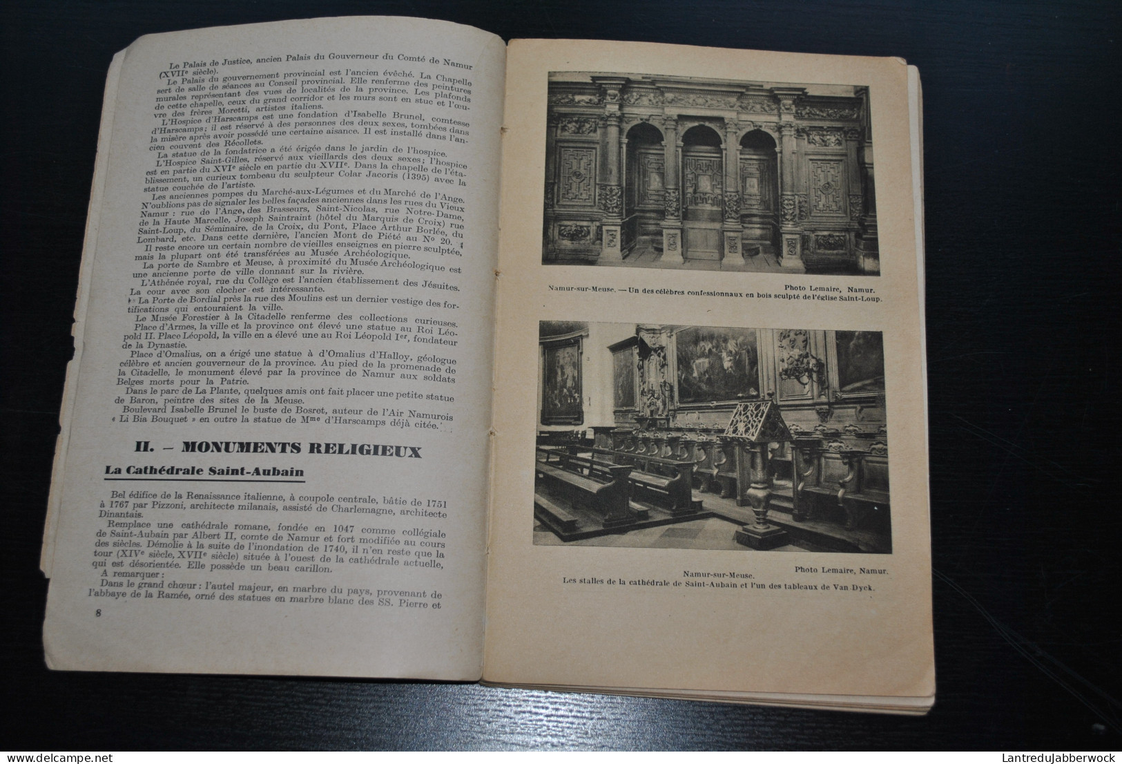 GUIDE NAMUR Sur Meuse Et De La Province 1932 ?? Régionalisme Namurois Monuments Citadelle Hôtels Garages Localités - Belgium