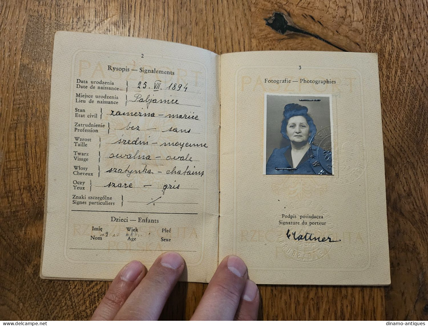 1948 Poland Passport Passeport Issued In Strasbourg For Travel To Switzerland & France - Documenti Storici