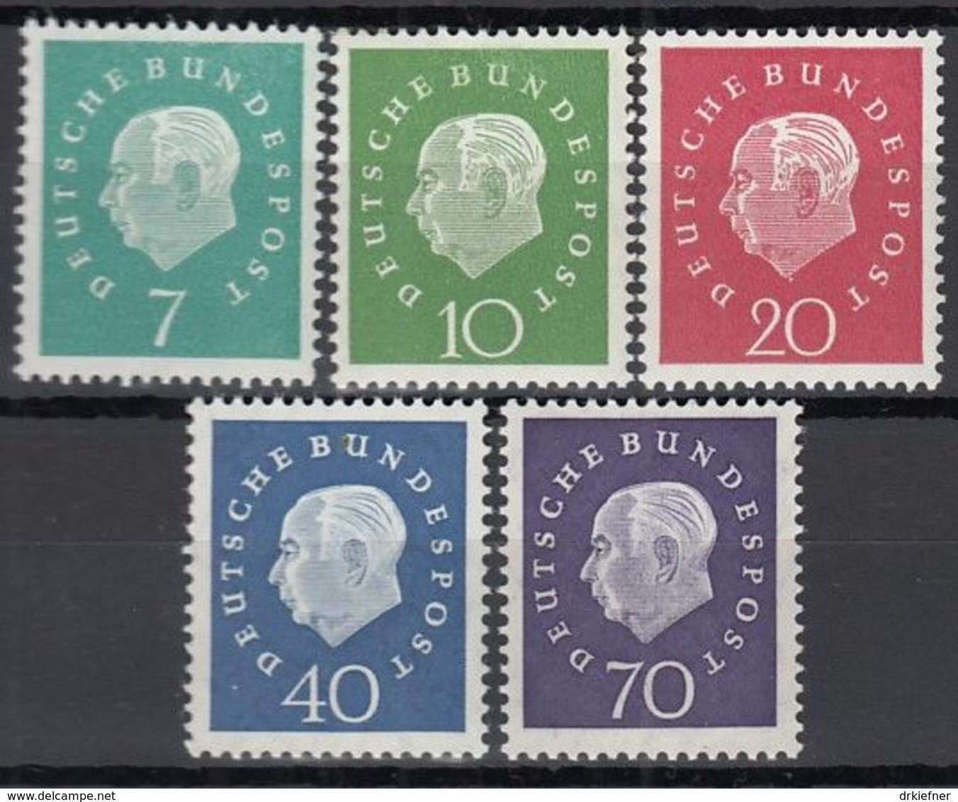 BRD 302-306, Postfrisch **, Heuss Klein 1959 - Ungebraucht