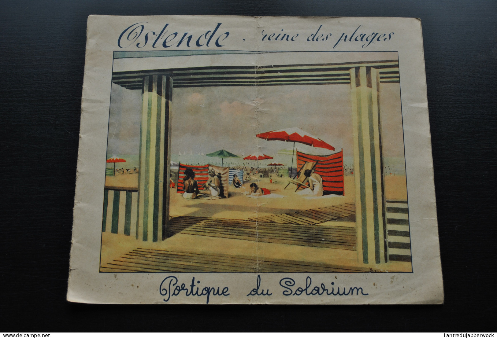 OSTENDE Reine Des Plages Portique Du Solarium Régionalisme Kursaal Bains Hippodrome Wellington Cure Thermes Port RARE - Belgien