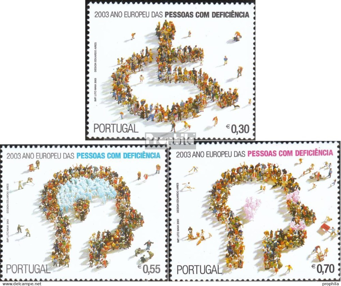 Portugal 2650-2652 (kompl.Ausg.) Postfrisch 2003 Jahr Der Behinderten - Unused Stamps