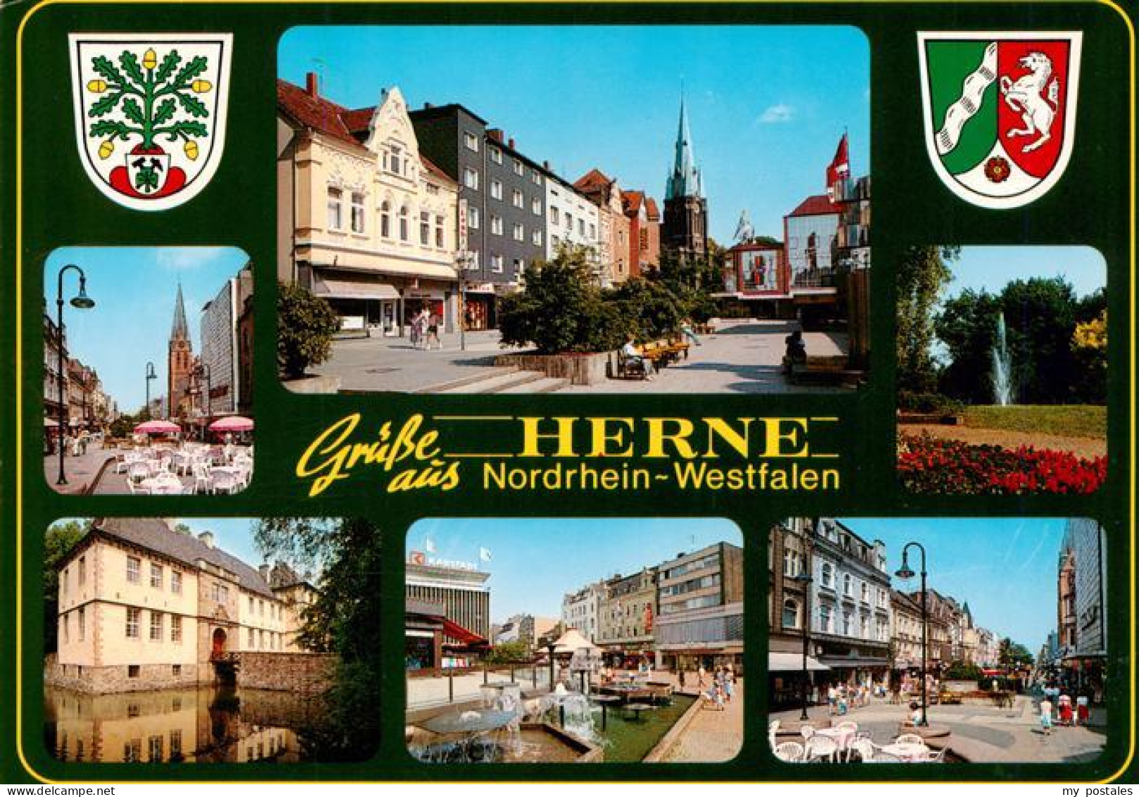 73936341 Herne__Westfalen Fussgaengerzonen Stadtplatz Park Schloss Kirche - Herne