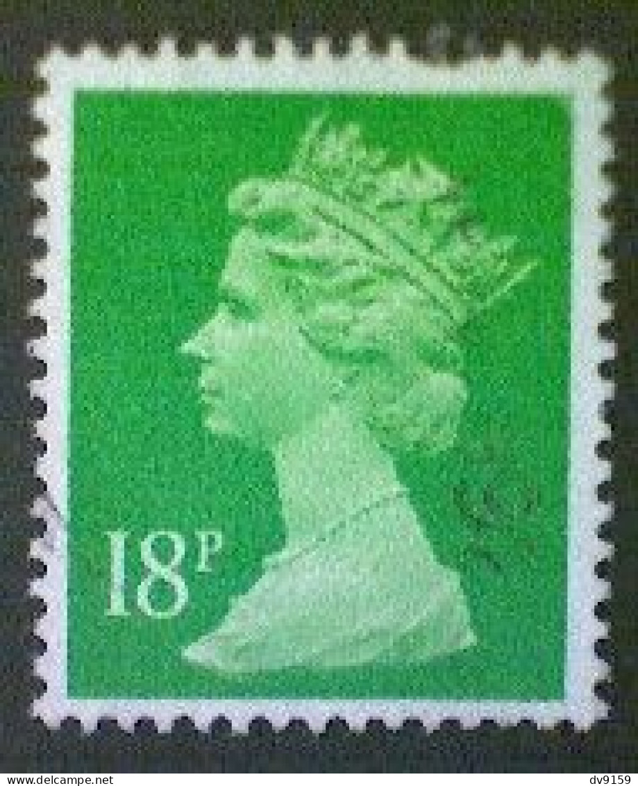 Great Britain, Scott #MH104, Used(o), 1991, Machin: Queen Elizabeth II, 18p, Light Green - Machin-Ausgaben