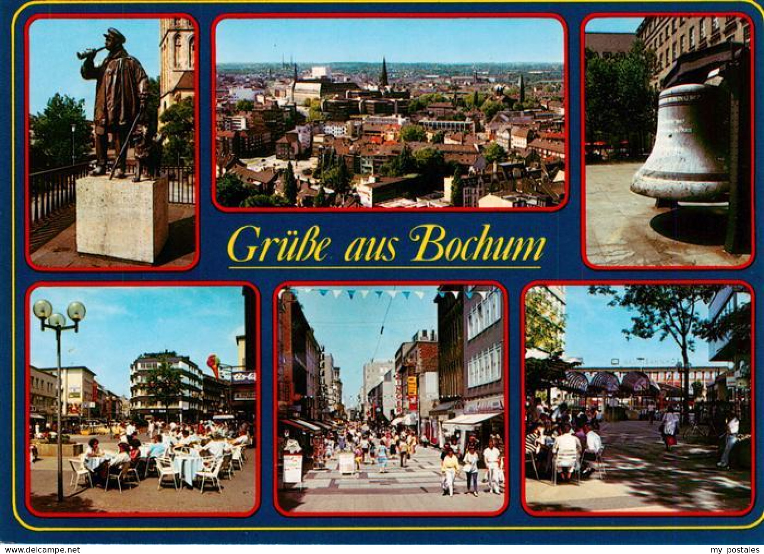 73936295 Bochum Trompeter Panorama Glocke City Fussgaengerzonen - Bochum