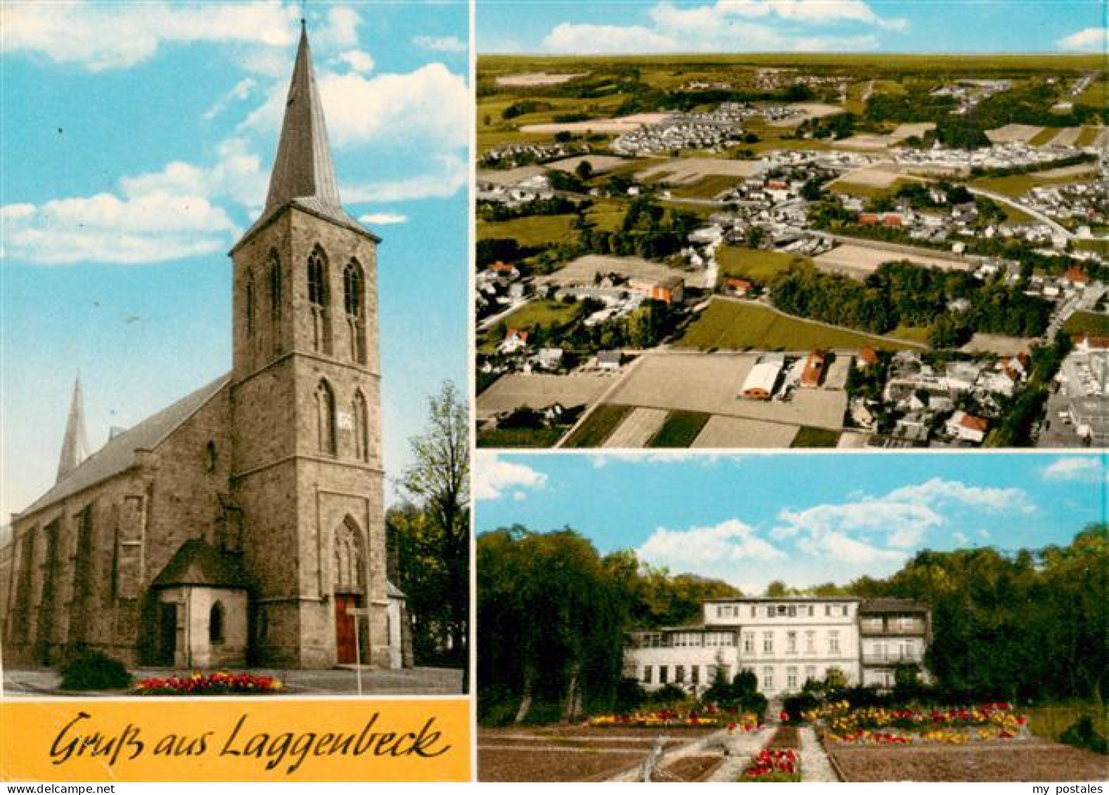 73936285 Laggenbeck_Ibbenbueren Kirche Fliegeraufnahme Schloss - Ibbenbueren