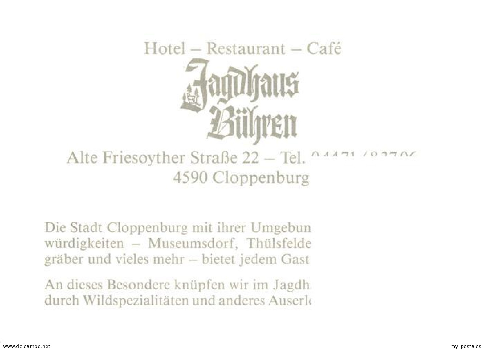 73936273 Cloppenburg Hotel Restaurant Cafe Jagdhaus Buehren - Cloppenburg