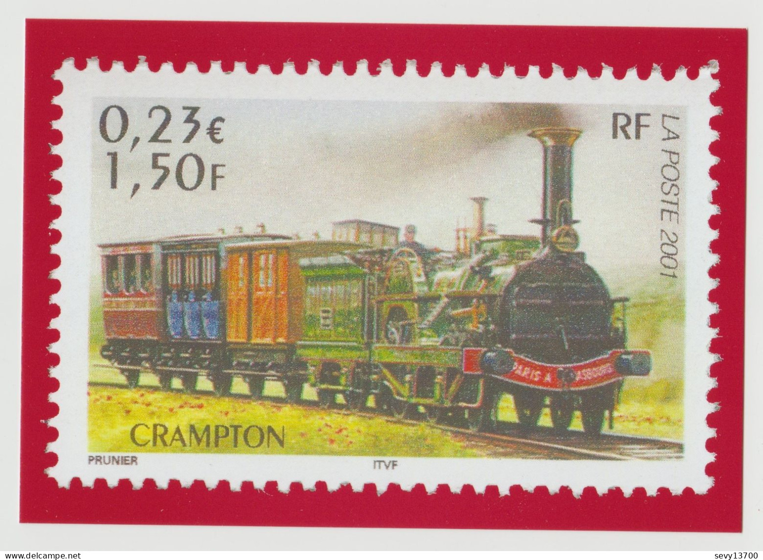 PAP Entier Postal Validité Internationale La Poste 2022 Légendes Du Rail Le Train Crampton - Prêts-à-poster:  Autres (1995-...)