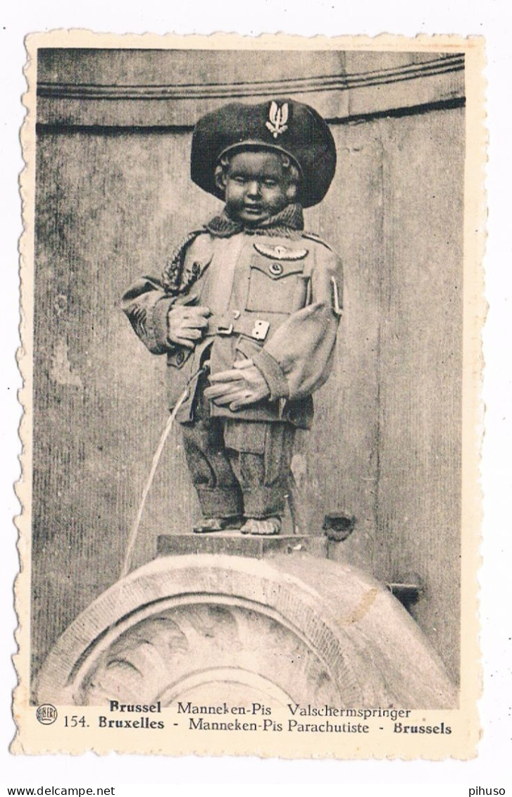 B-10031  BRUXELLES : Manneke Pis - Parachutiste / Valschermspringer - Monumenten, Gebouwen