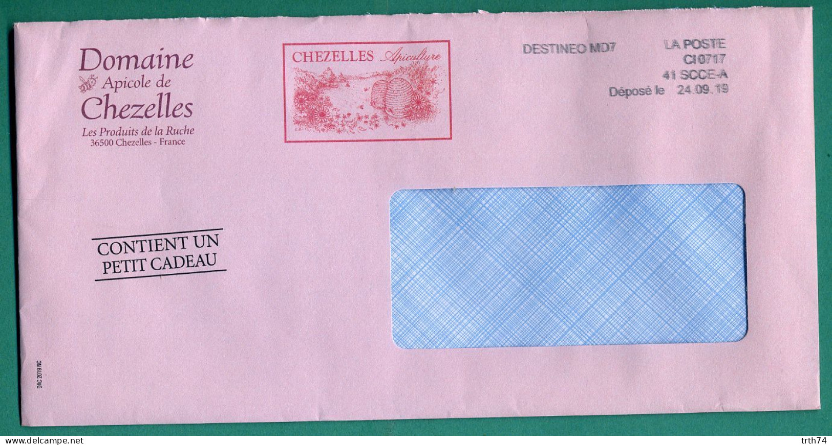 Enveloppe 36 Chezelles ( 2019 ) Domaine Apicole Apiculture ( Ruches, Miel, Abeilles, Tournesol ) - Honingbijen