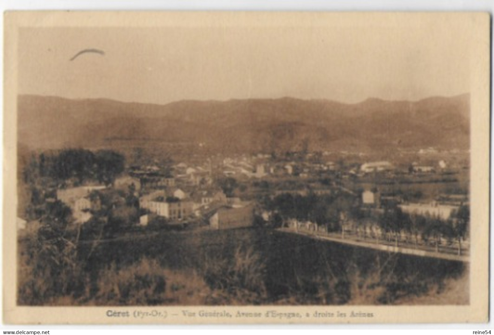 66 CERET(Pyrénées Orientales) Vue Générale Avenue D'Espagne à Droite Les Arènes Edit  Aspart - Ceret