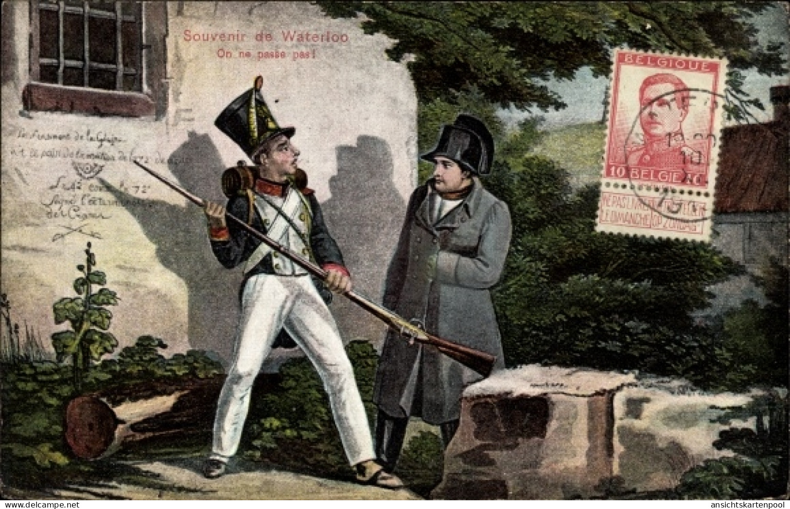 Artiste CPA Napoleon Bonaparte, Kaiser Napoleon I., Soldat Mit Bajonett - Personaggi Storici