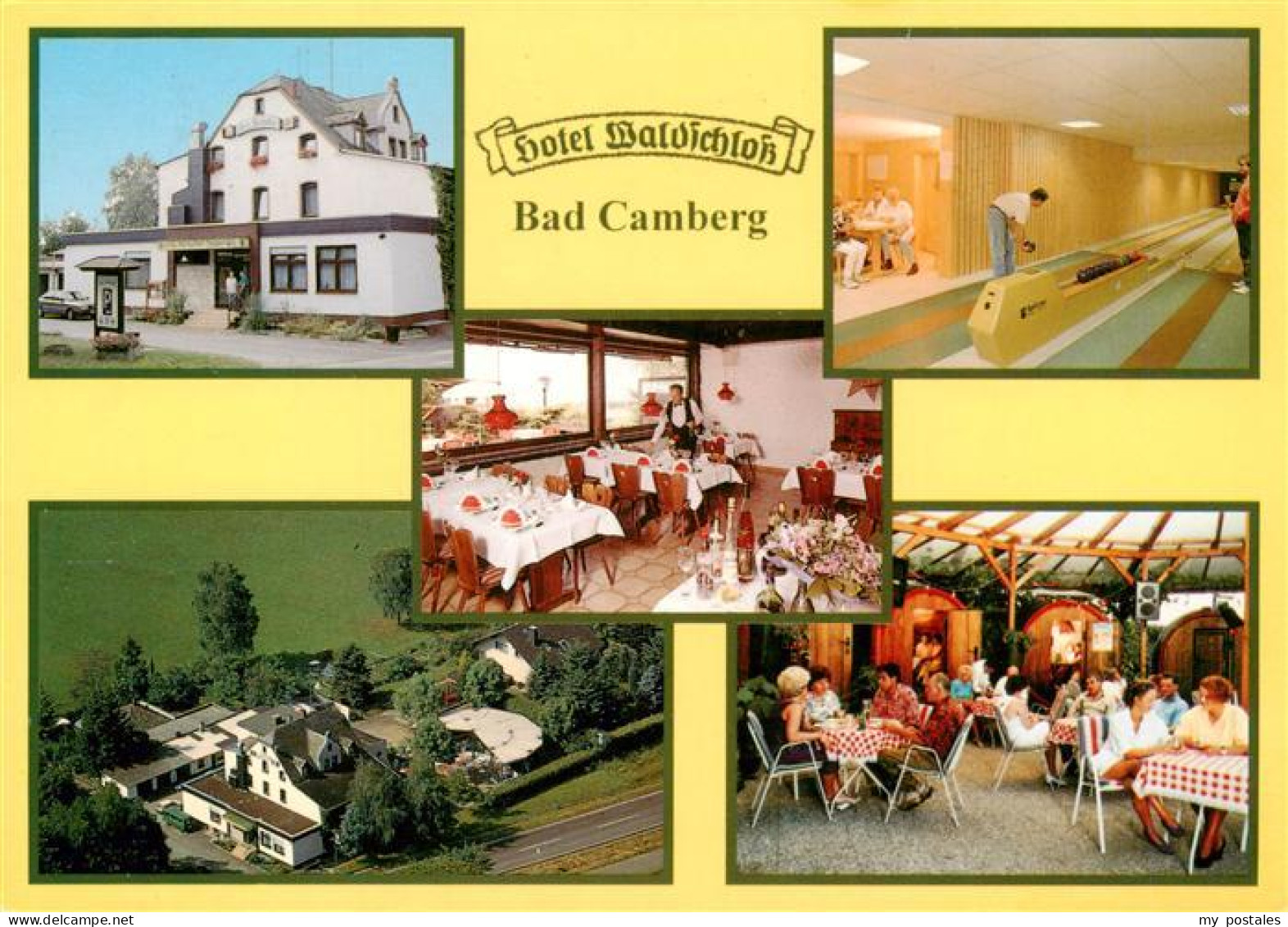 73936104 Bad_Camberg Hotel Waldschloss Fliegeraufnahme Kegelbahn Terrasse - Bad Camberg