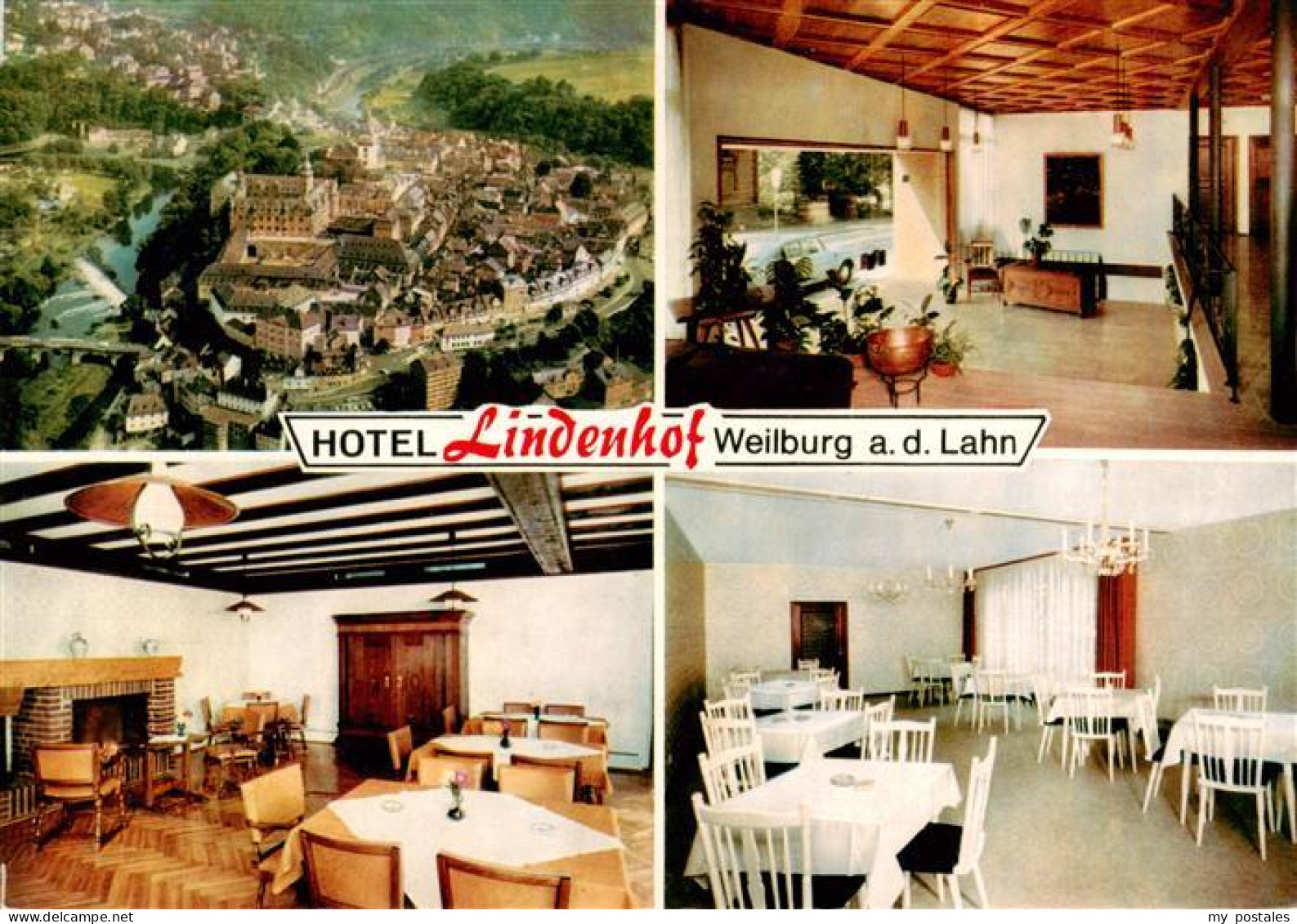 73936067 Weilburg Fliegeraufnahme Hotel Lindenhof Gastraeume - Weilburg