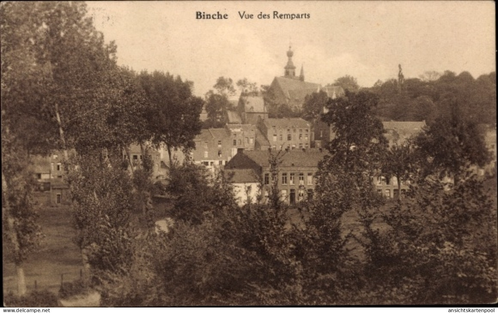 Postkarte Binche Wallonie Hennegau, Blick Auf Die Stadtmauer - Sonstige & Ohne Zuordnung