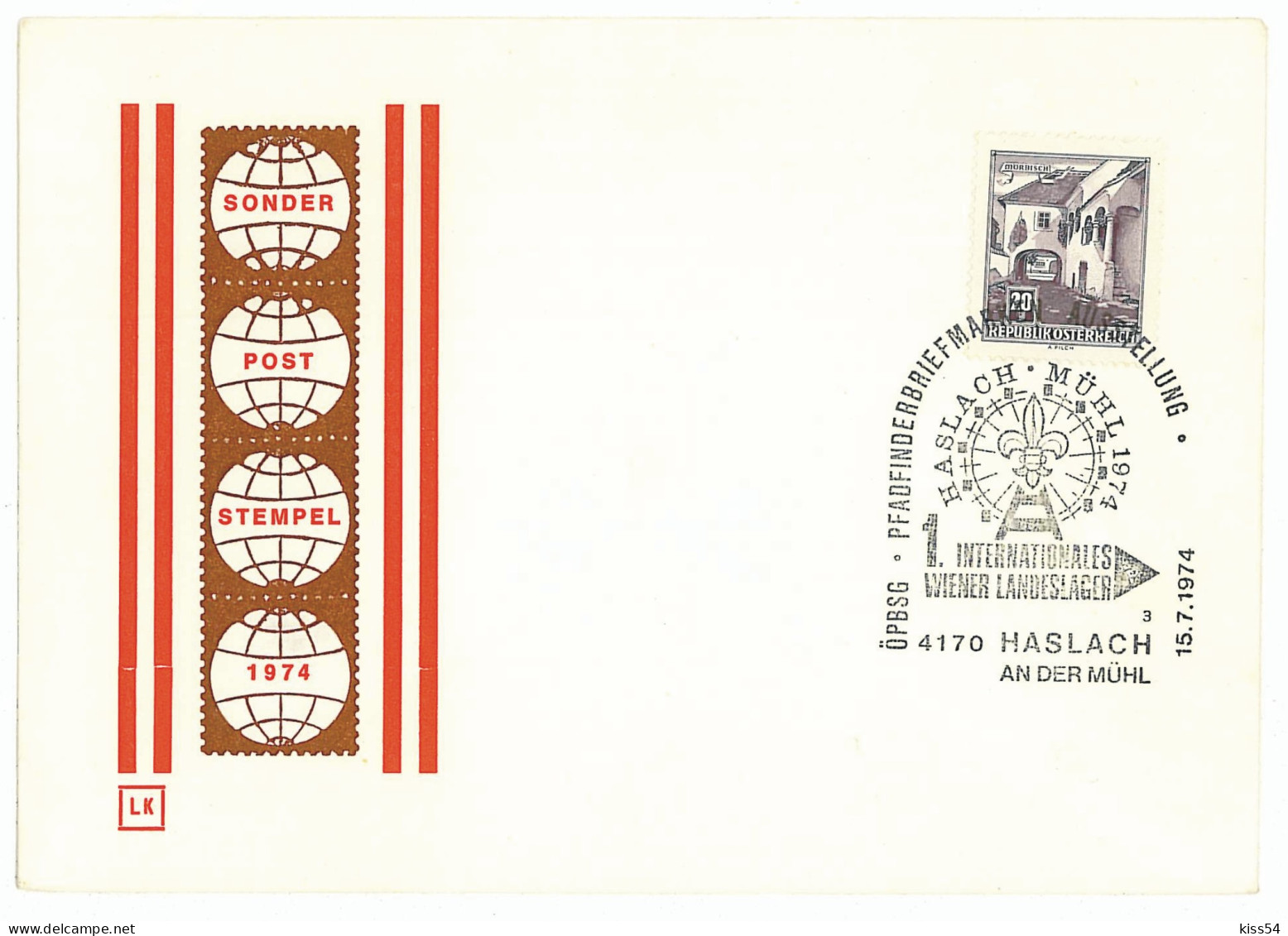 SC 29 - 904 Scout AUSTRIA - Cover - Used - 1974 - Storia Postale