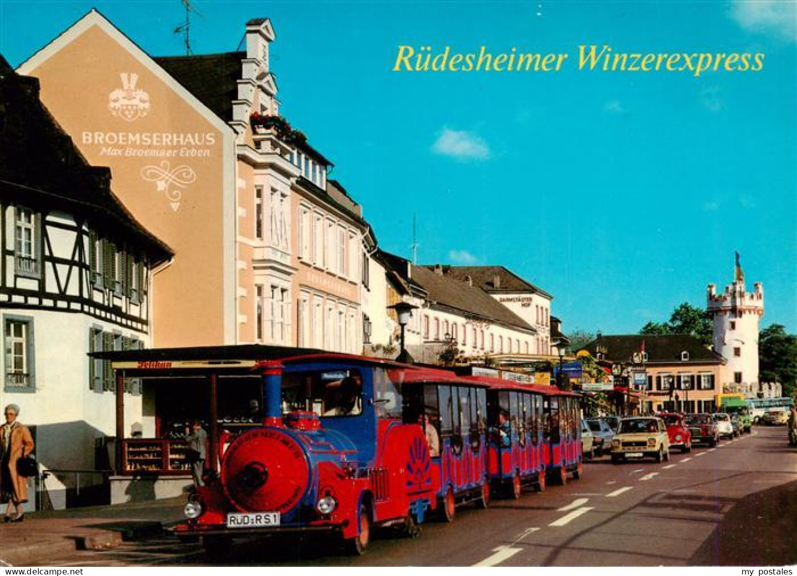 73936008 Ruedesheim_am_Rhein Rheinstrasse Mit Winzerexpress - Ruedesheim A. Rh.