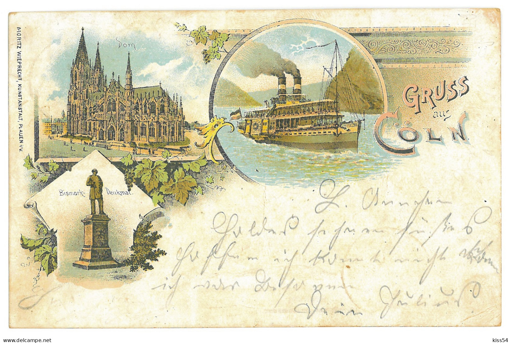 GER 36 - 16969 KOLN, Litho, Germany - Old Postcard - Used - 1899 - Koeln