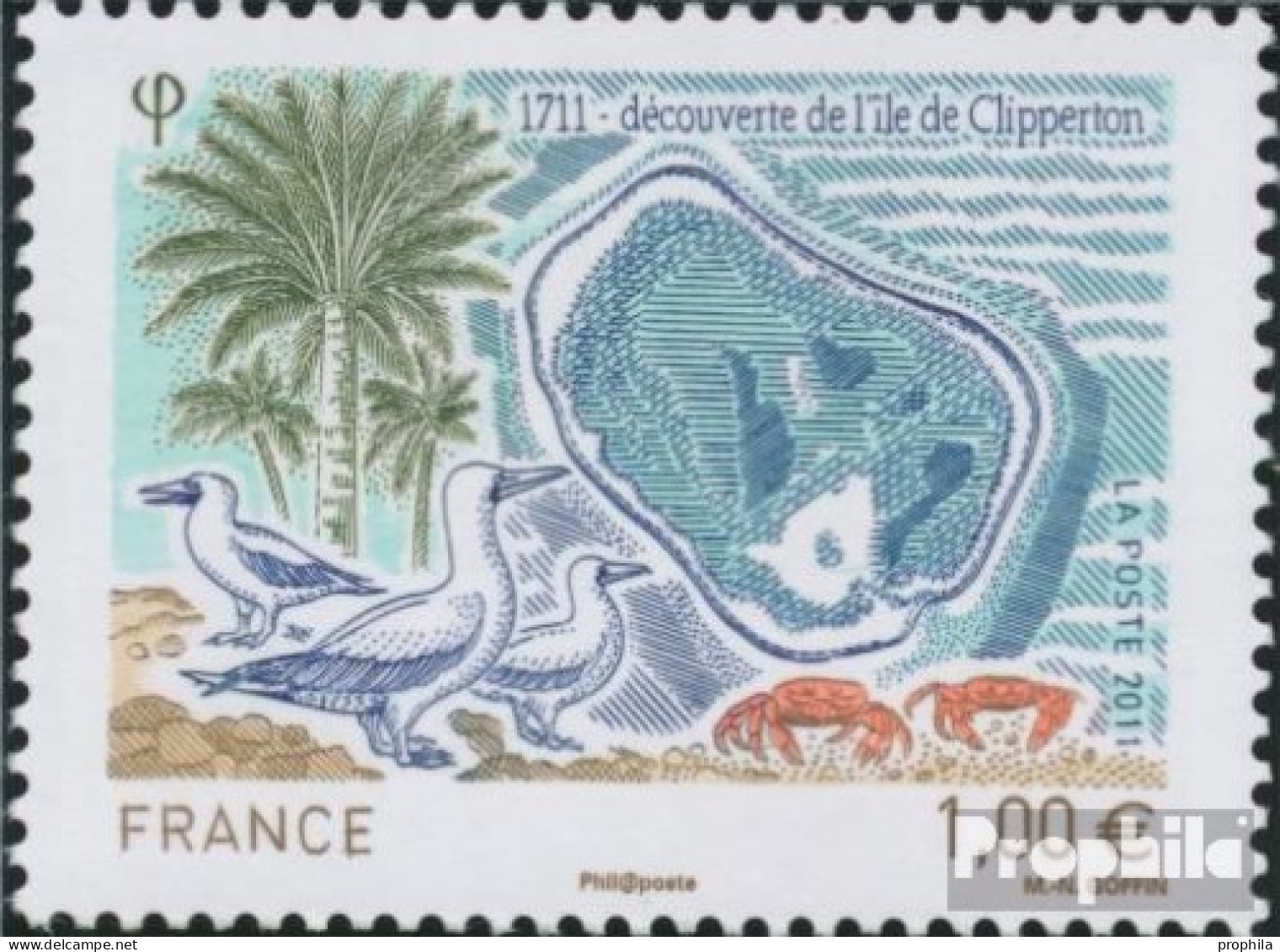 Frankreich 5214 (kompl.Ausg.) Postfrisch 2011 Clipperton Inseln - Unused Stamps