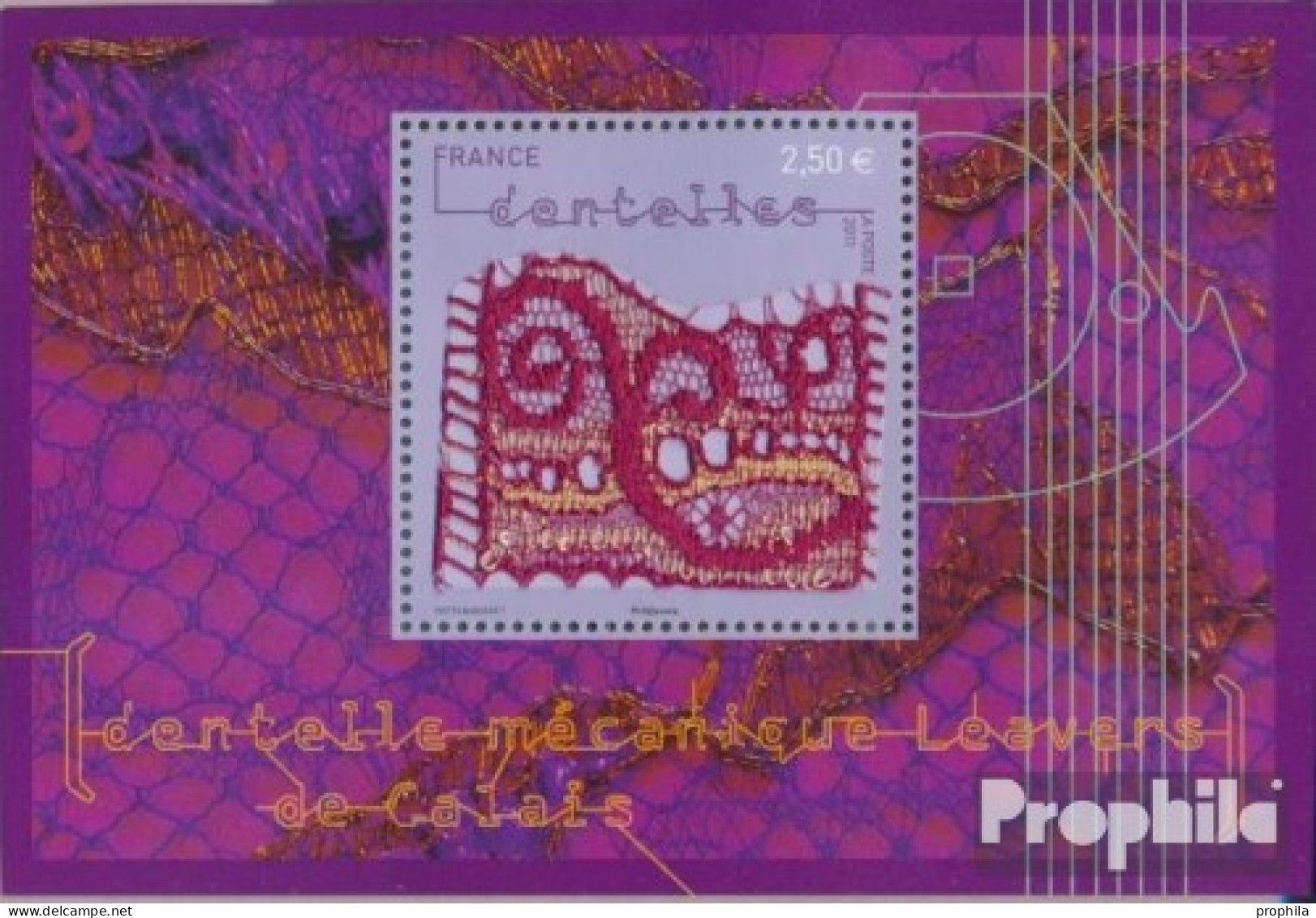 Frankreich Block166 (kompl.Ausg.) Postfrisch 2011 Spitzenstickerei - Unused Stamps