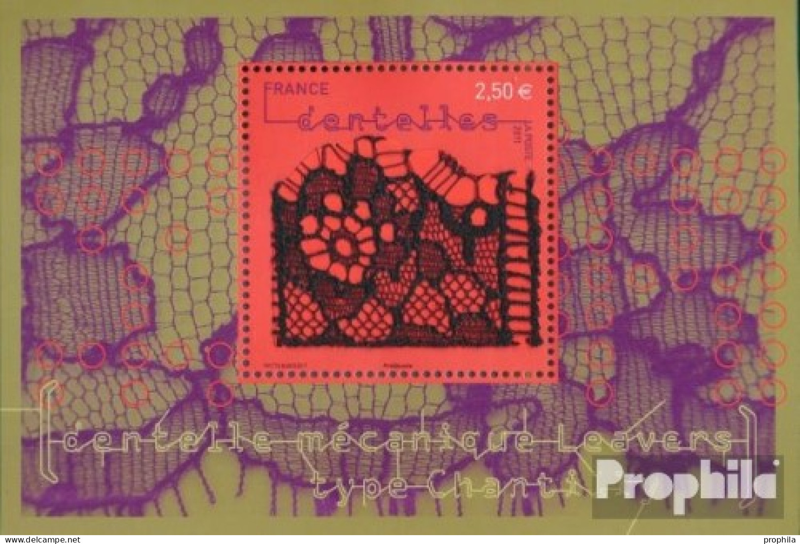Frankreich Block163 (kompl.Ausg.) Postfrisch 2011 Spitzenstickerei - Unused Stamps